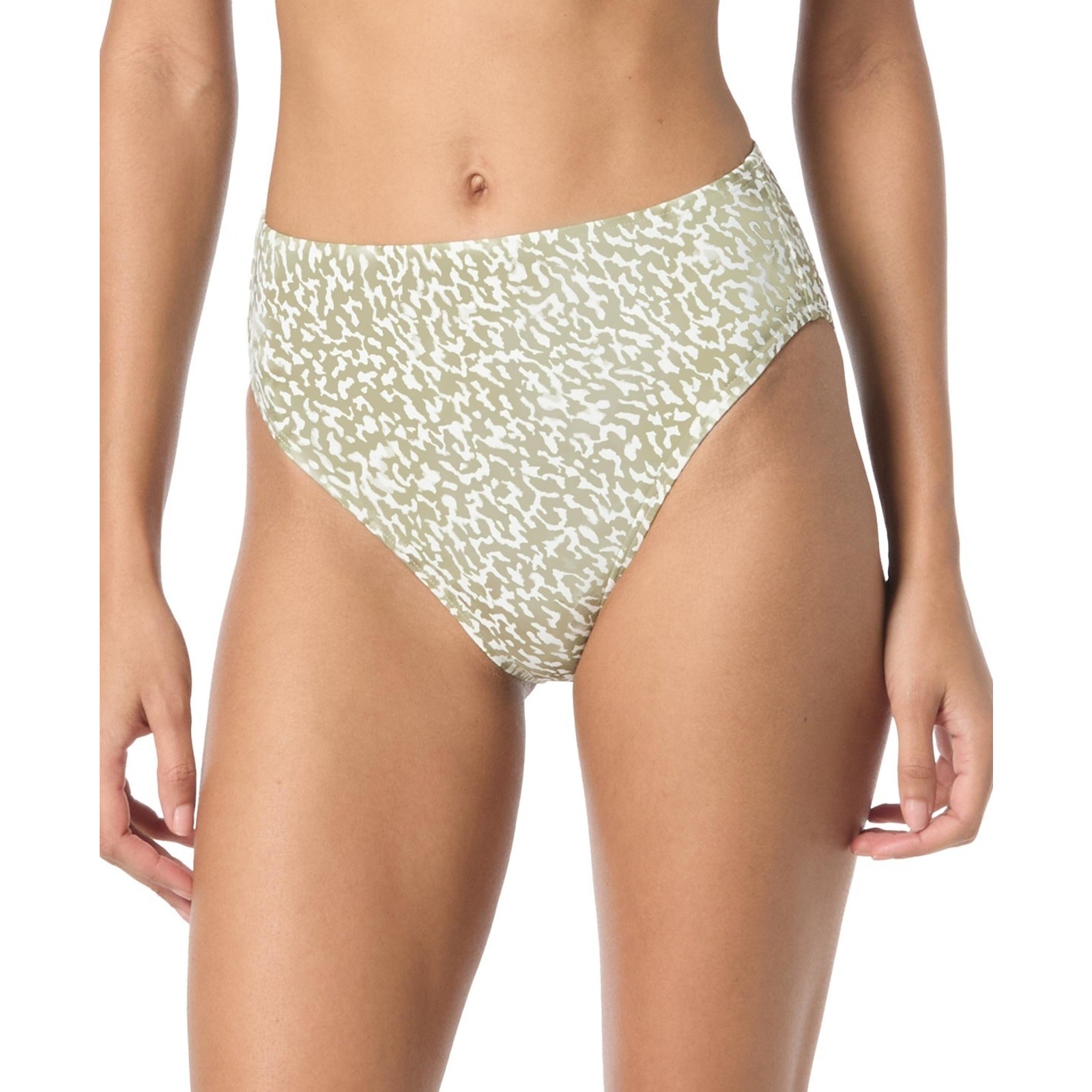 Michael Michael Kors Women's Printed High-Waisted Bottoms Green Size M 2569